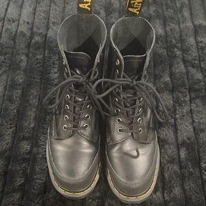 Dr. Martens Black Leather Combat Boots